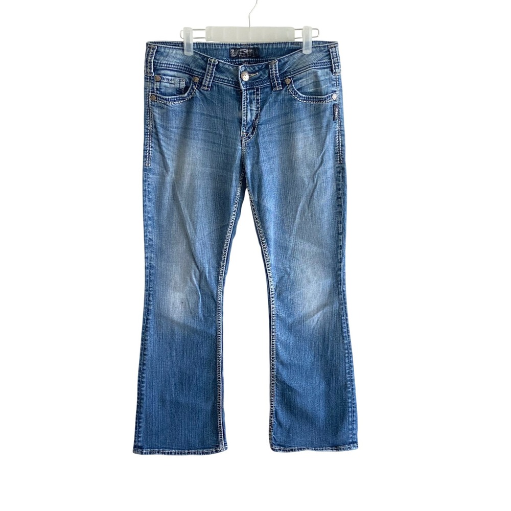 Silver Jeans Co Suki Surplus Bootcut Medium Wash Denim Jeans W30 L30 Stitching